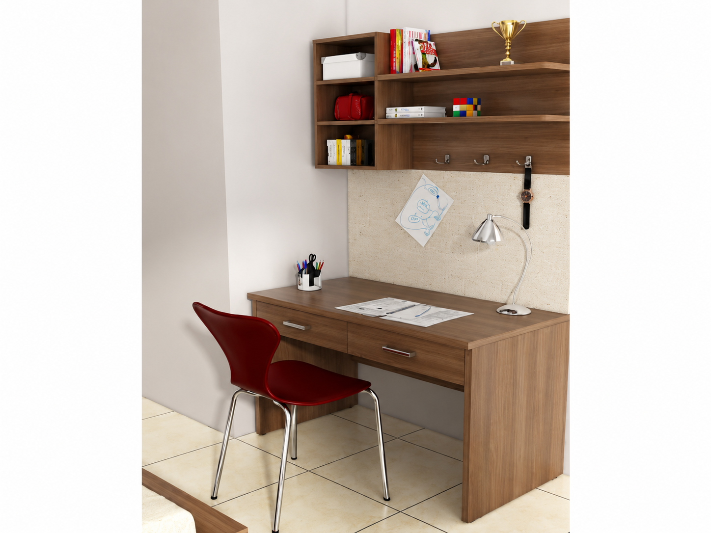 3-Drawer Pedestal
